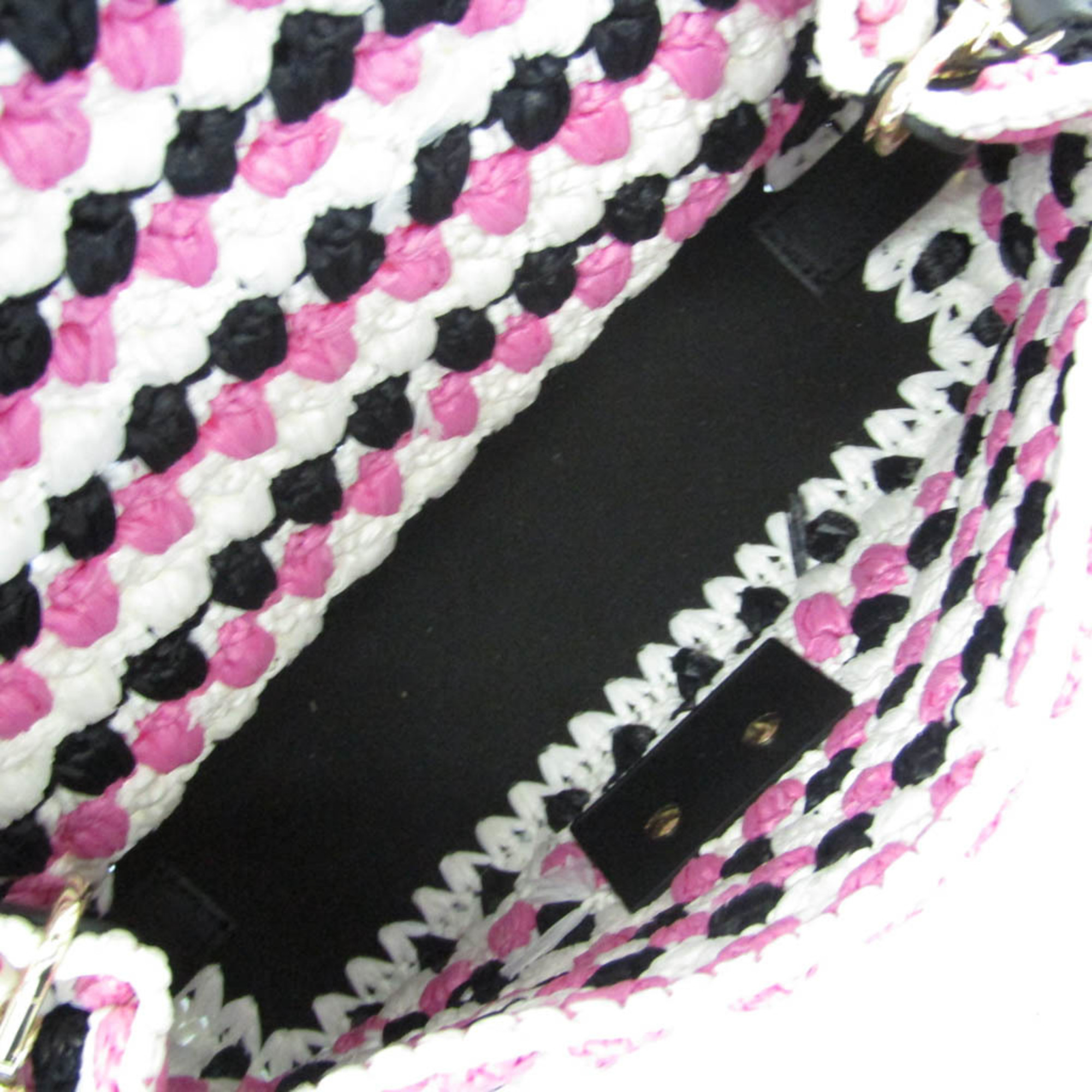 Furla 264630 Women's Leather,Polypropylene Shoulder Bag Black,Pink,White
