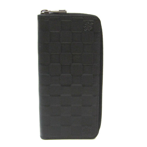 Louis Vuitton Black Damier Infini Leather Zippy Vertical Wallet