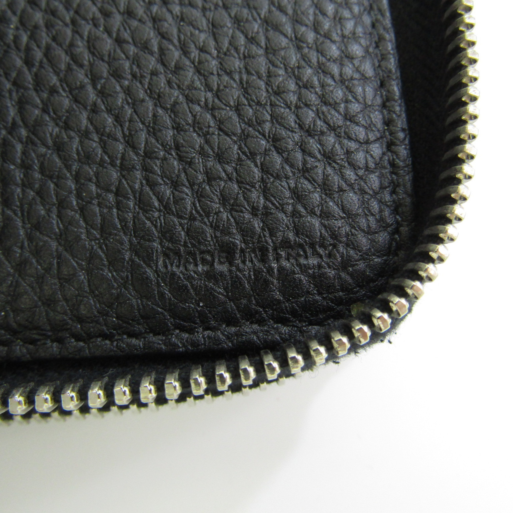 Fendi Selleria 7M0192 Unisex Leather Long Wallet (bi-fold) Black