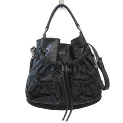 Burberry Women's Leather,Nylon Handbag,Shoulder Bag Black