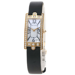 Harry Winston AVCQHM16 Avenue C Mini Diamond Bezel Watch K18 Pink Gold / Leather Ladies HARRY WINSTON