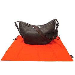 Aniary Unisex Leather Shoulder Bag Dark Brown | eLADY Globazone