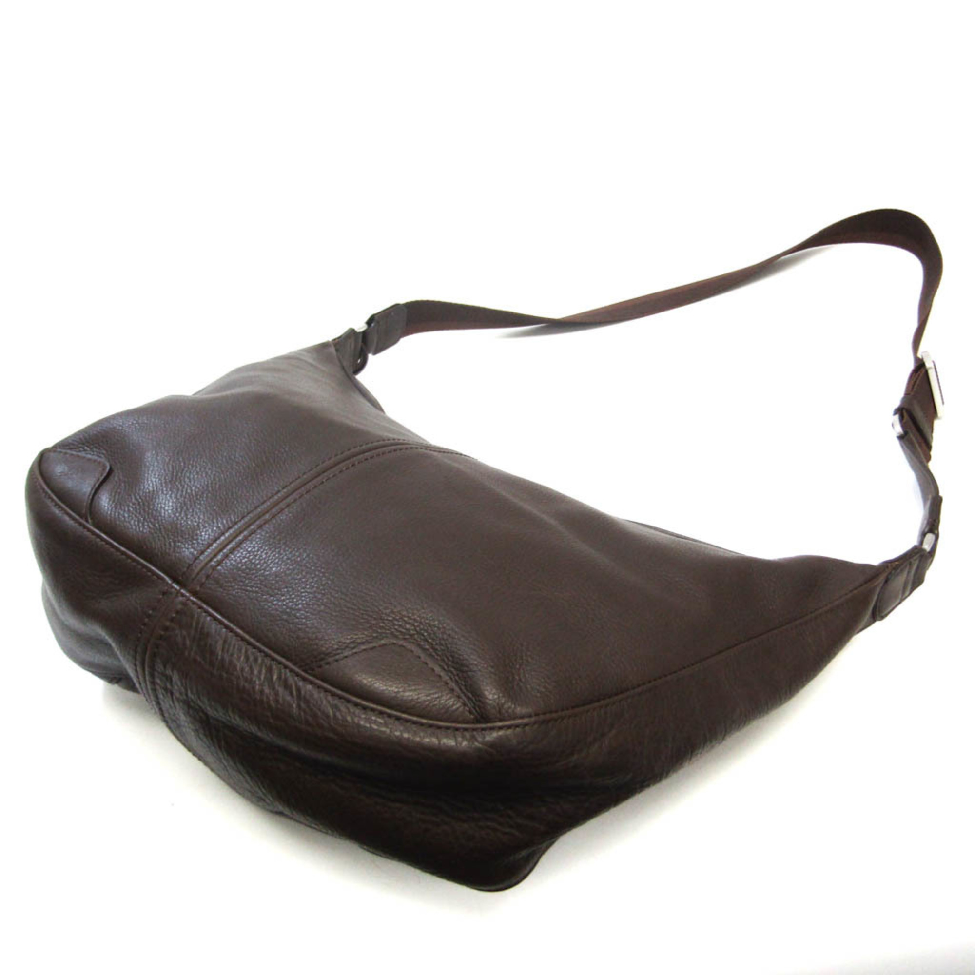 Aniary Unisex Leather Shoulder Bag Dark Brown | eLADY Globazone