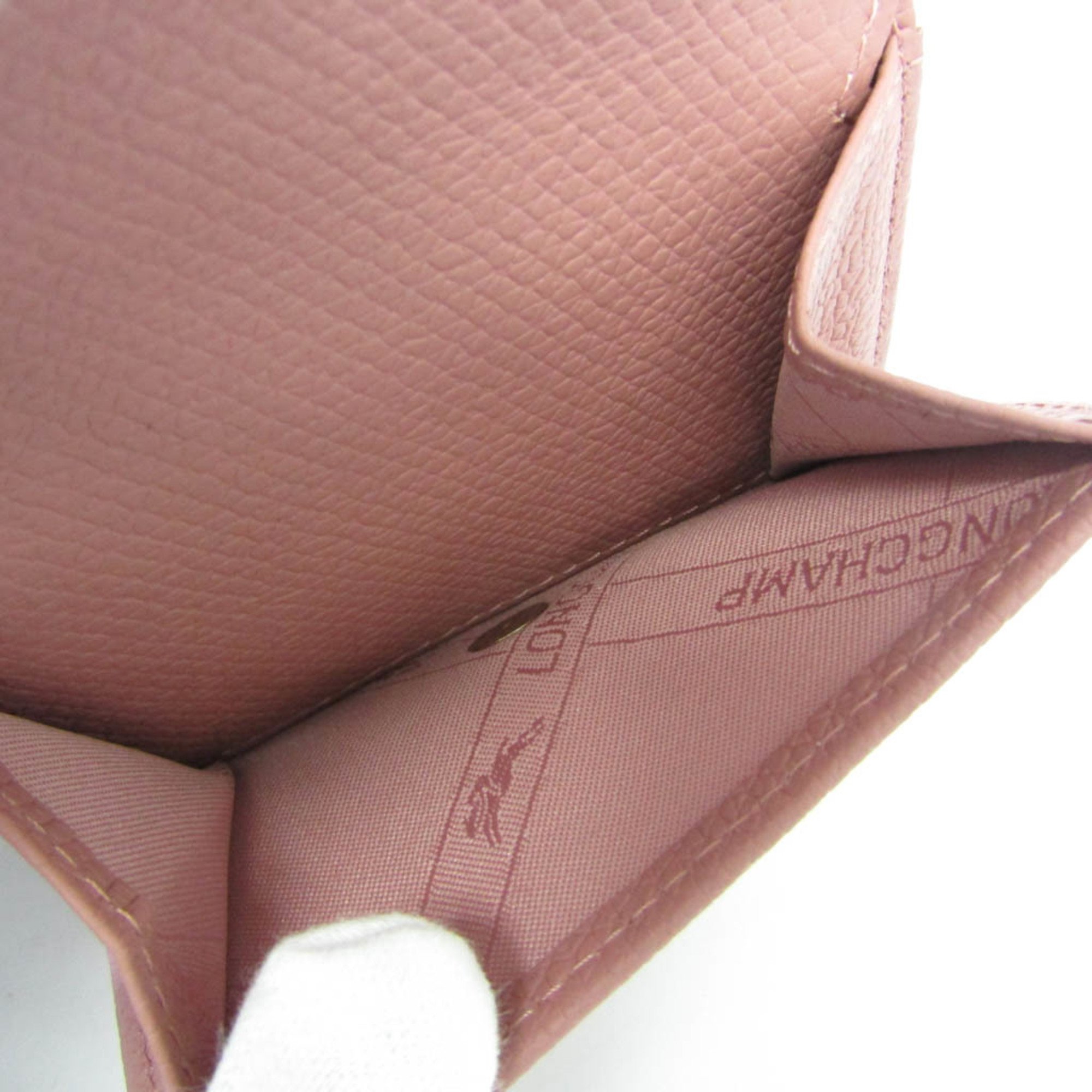 Longchamp Roseau Women's Leather Wallet (tri-fold) Pink
