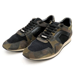 Burberry Camouflage Low Cut Sneakers Men's Khaki 42 Lace-up Shoes