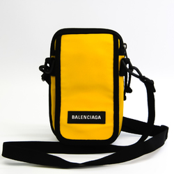 Balenciaga Explorer 593329 Unisex Nylon Canvas Shoulder Bag,Sling Bag Black,Yellow