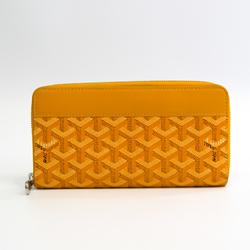 Goyard Matignon Unisex Leather Long Wallet (bi-fold) Yellow