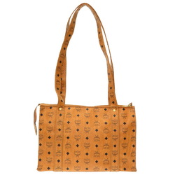 MCM Monogram Pattern PVC Brown Tote Bag 0227