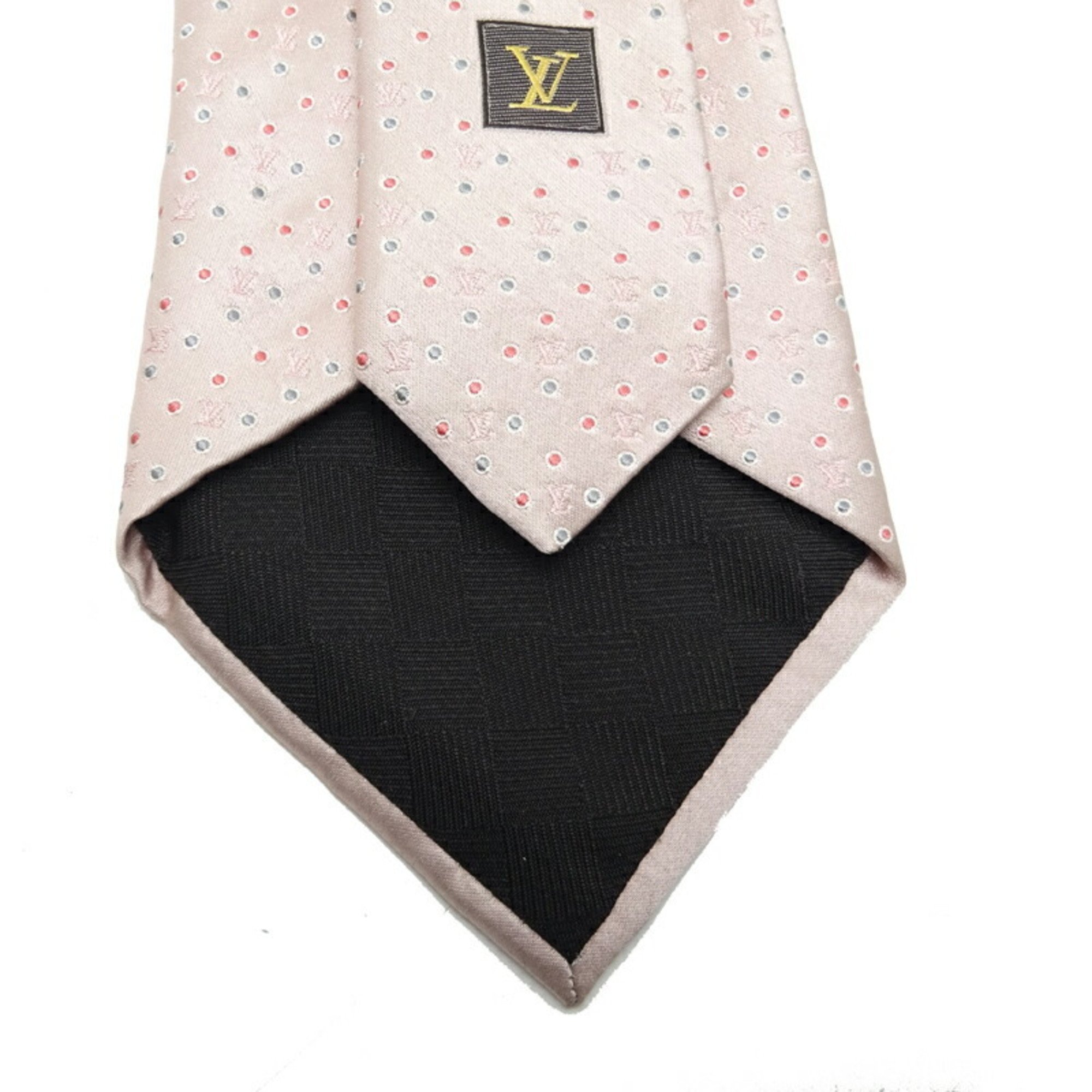 Louis Vuitton Tie L Size Men's M78765 100% Silk Pink