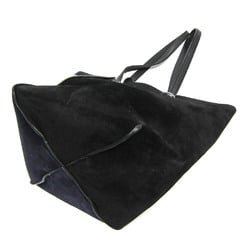 Jimmy Choo Women's Suede,Leather Tote Bag Black,Navy