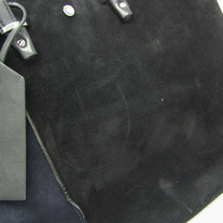 Jimmy Choo Women's Suede,Leather Tote Bag Black,Navy