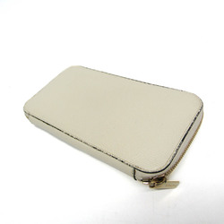 Valextra Unisex Leather Long Wallet (bi-fold) Off-white