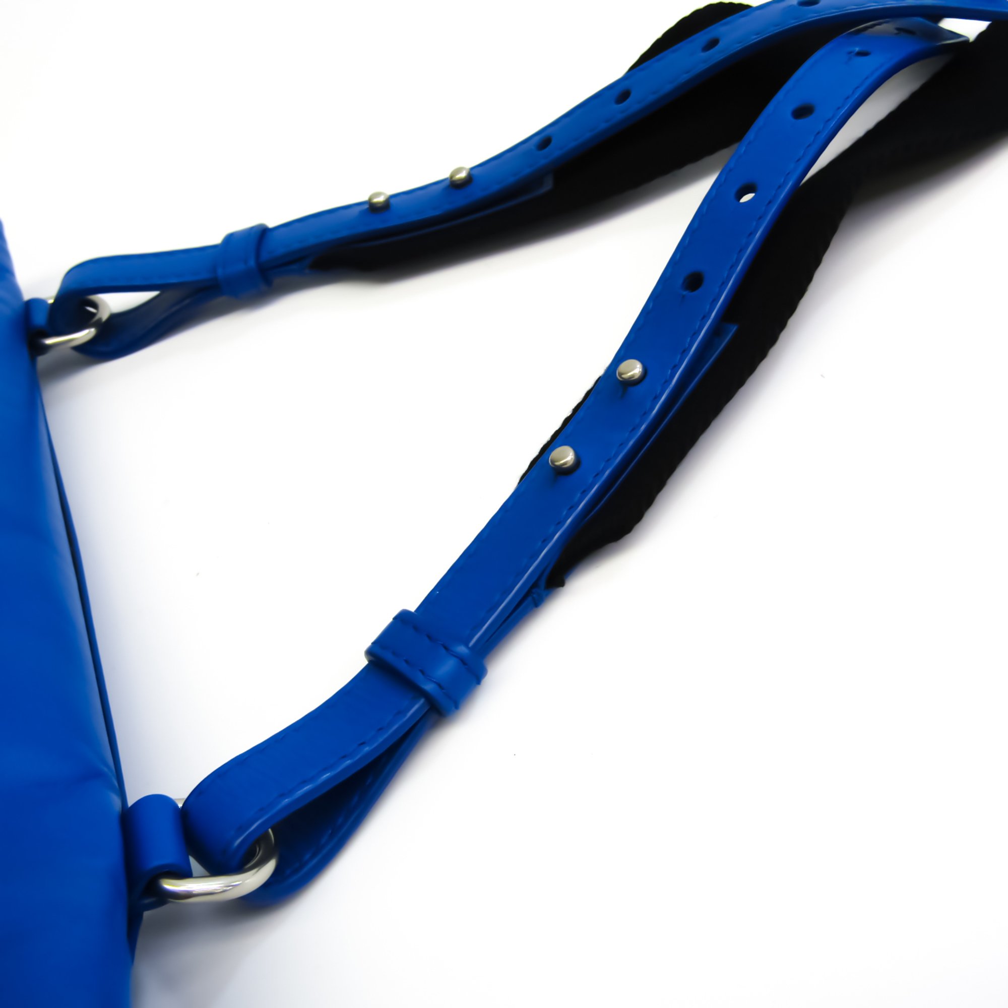 Bottega Veneta Unisex Leather Shoulder Bag Blue