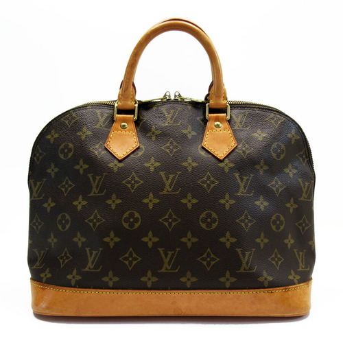 Authentic Louis Vuitton Monogram Alma Hand Bag Brown M51130 Used F/S