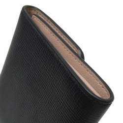 Bally BALLY tri-fold wallet black beige leather