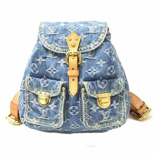 Louis Vuitton Blue Monogram Denim and Vachetta Leather Sac a Dos PM