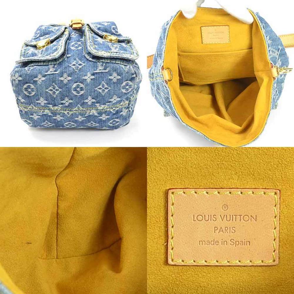 Louis Vuitton Backpack Monogram Denim Sack Ad PM Blue Canvas