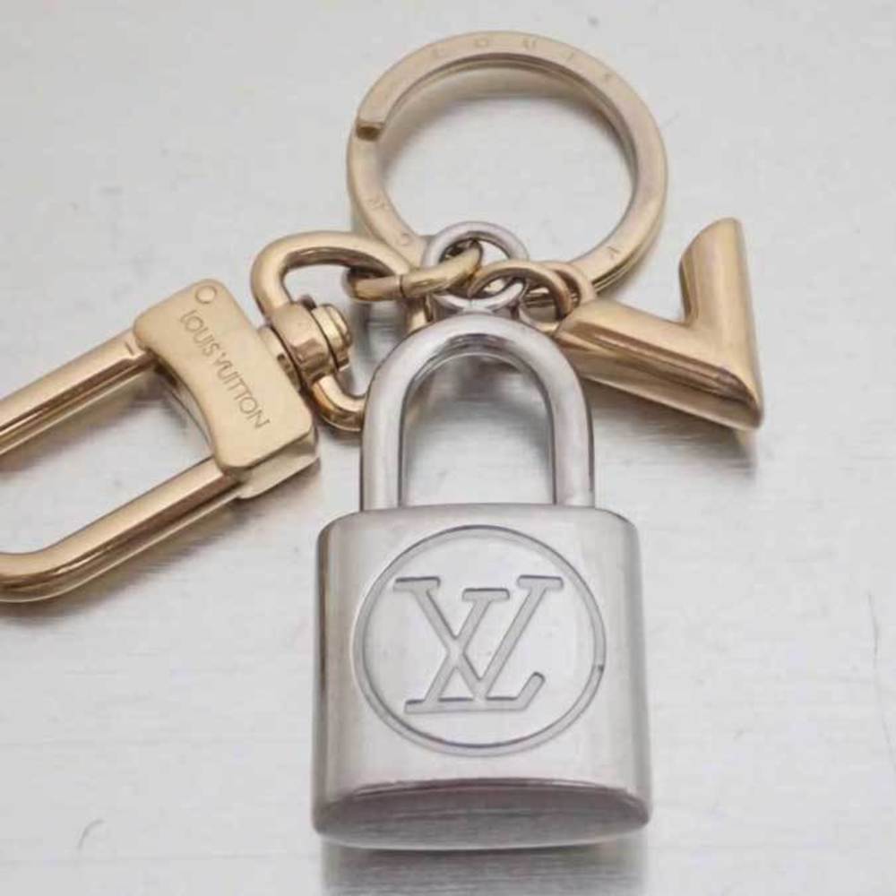 Louis Vuitton Padlock & 2 Keys Silver Bag Charm Num 453