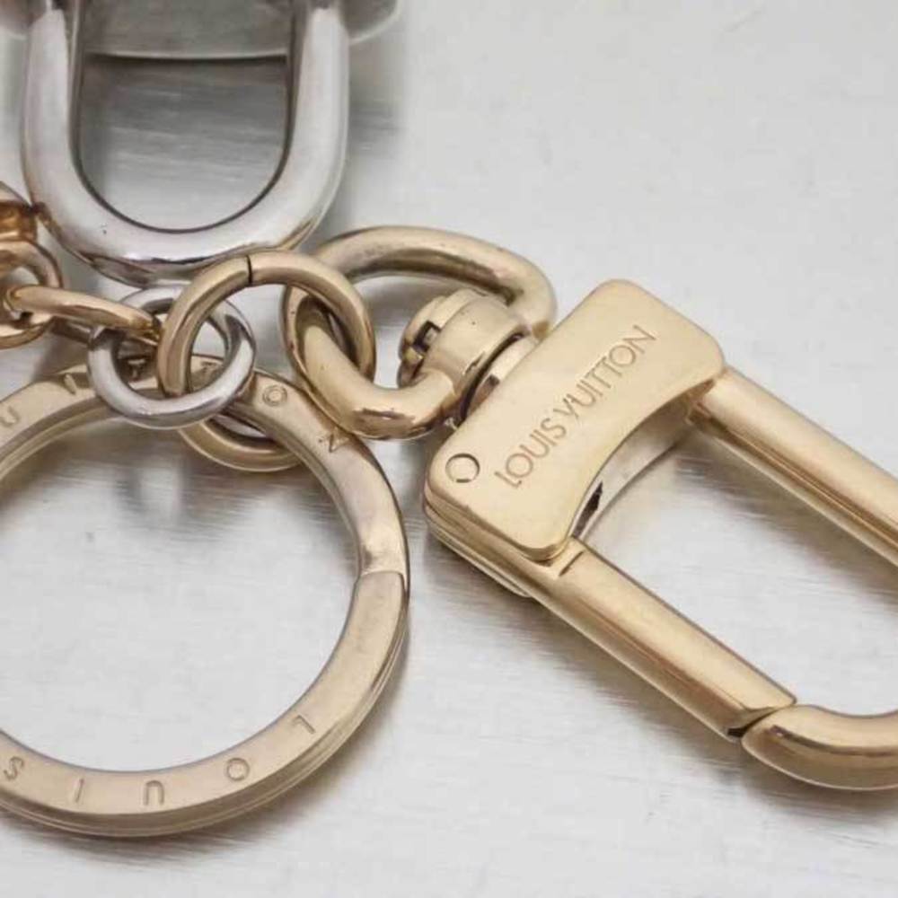 Louis Vuitton Bag Charm Kaleido V Padlock Gold Silver Key Ring M67376