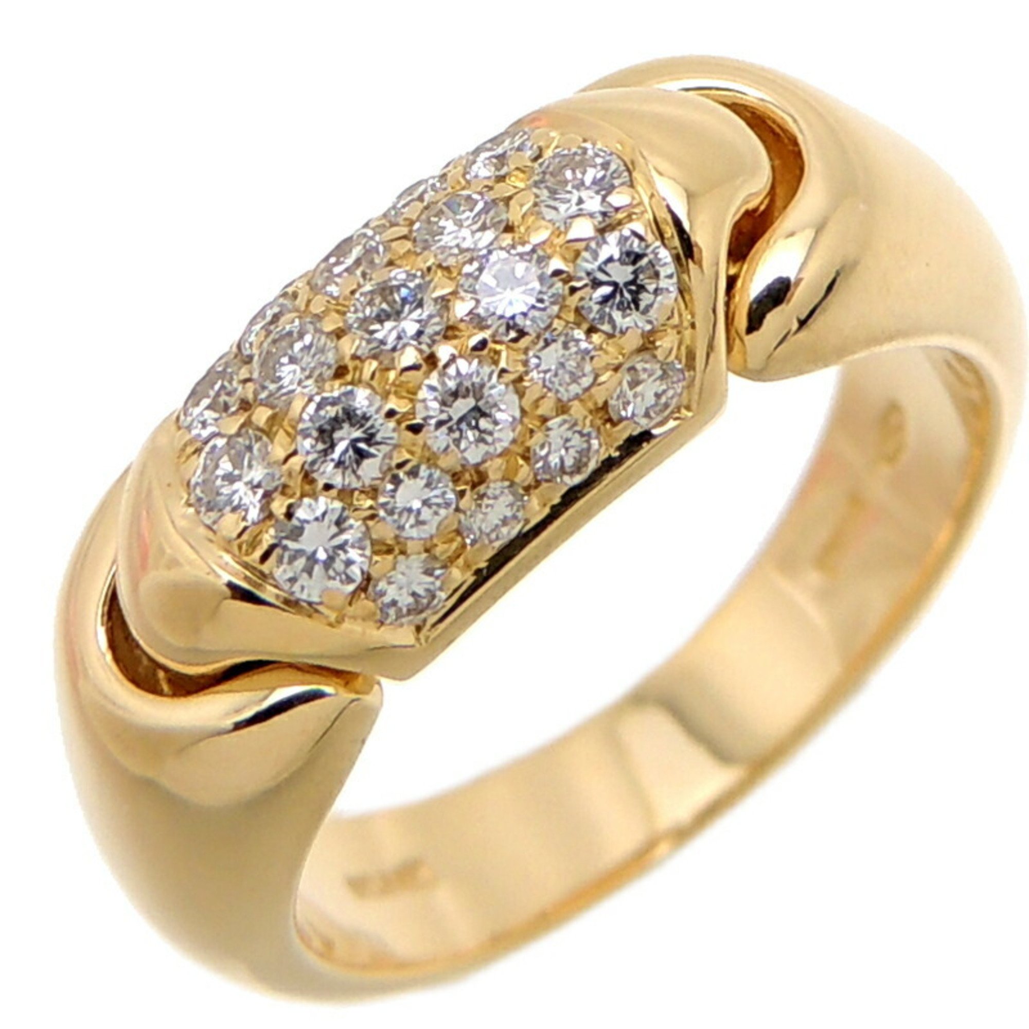 Bvlgari 750YG Certaura Ladies Ring / 750 Yellow Gold No. 8