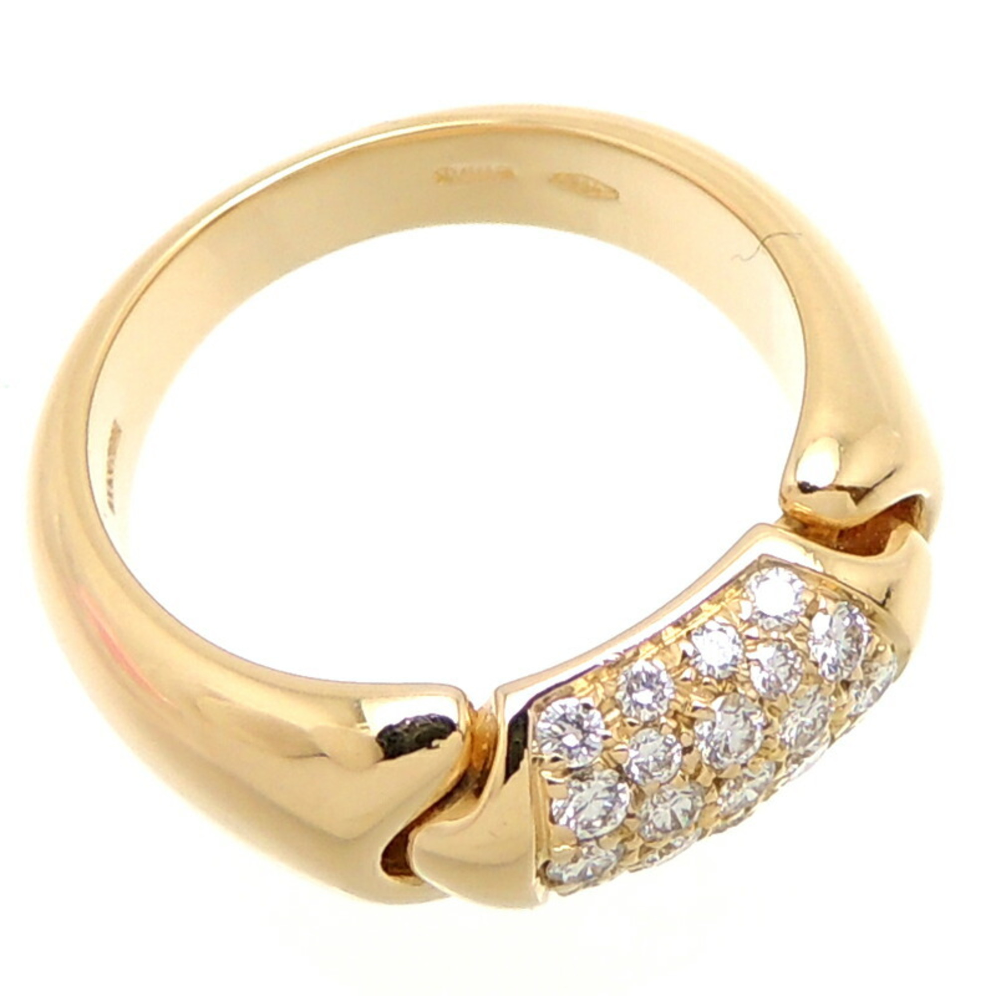 Bvlgari 750YG Certaura Ladies Ring / 750 Yellow Gold No. 8