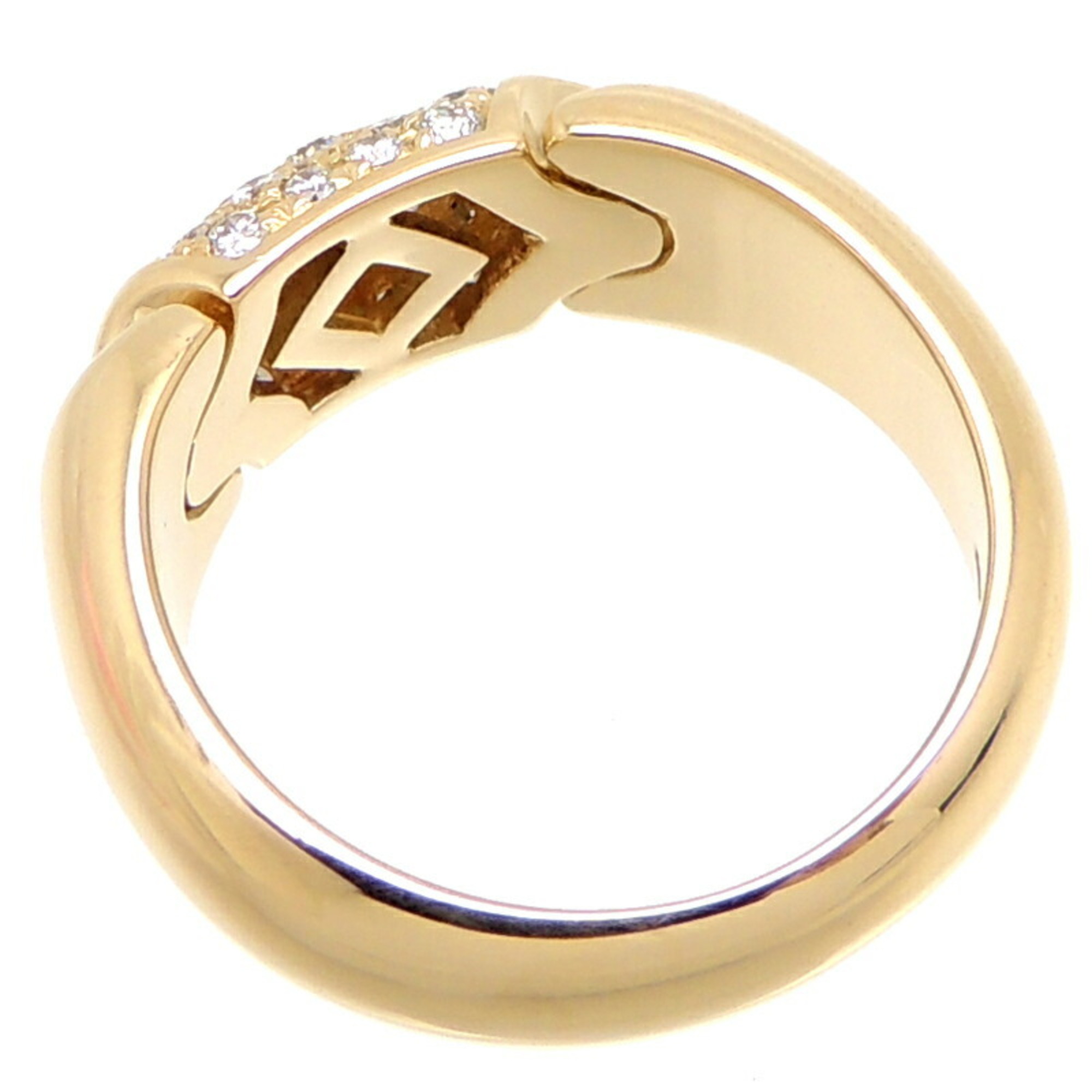 Bvlgari 750YG Certaura Ladies Ring / 750 Yellow Gold No. 8