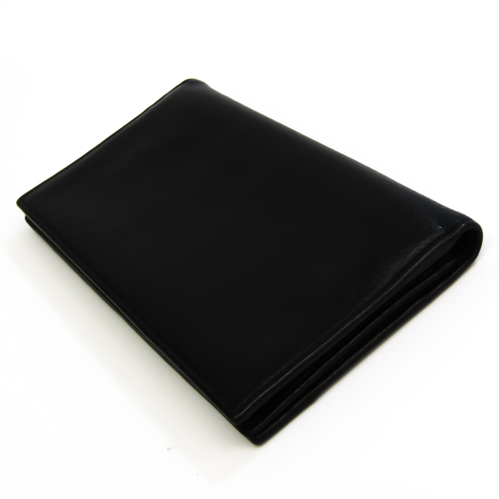 Bvlgari Unisex Leather Long Wallet (bi-fold) Black