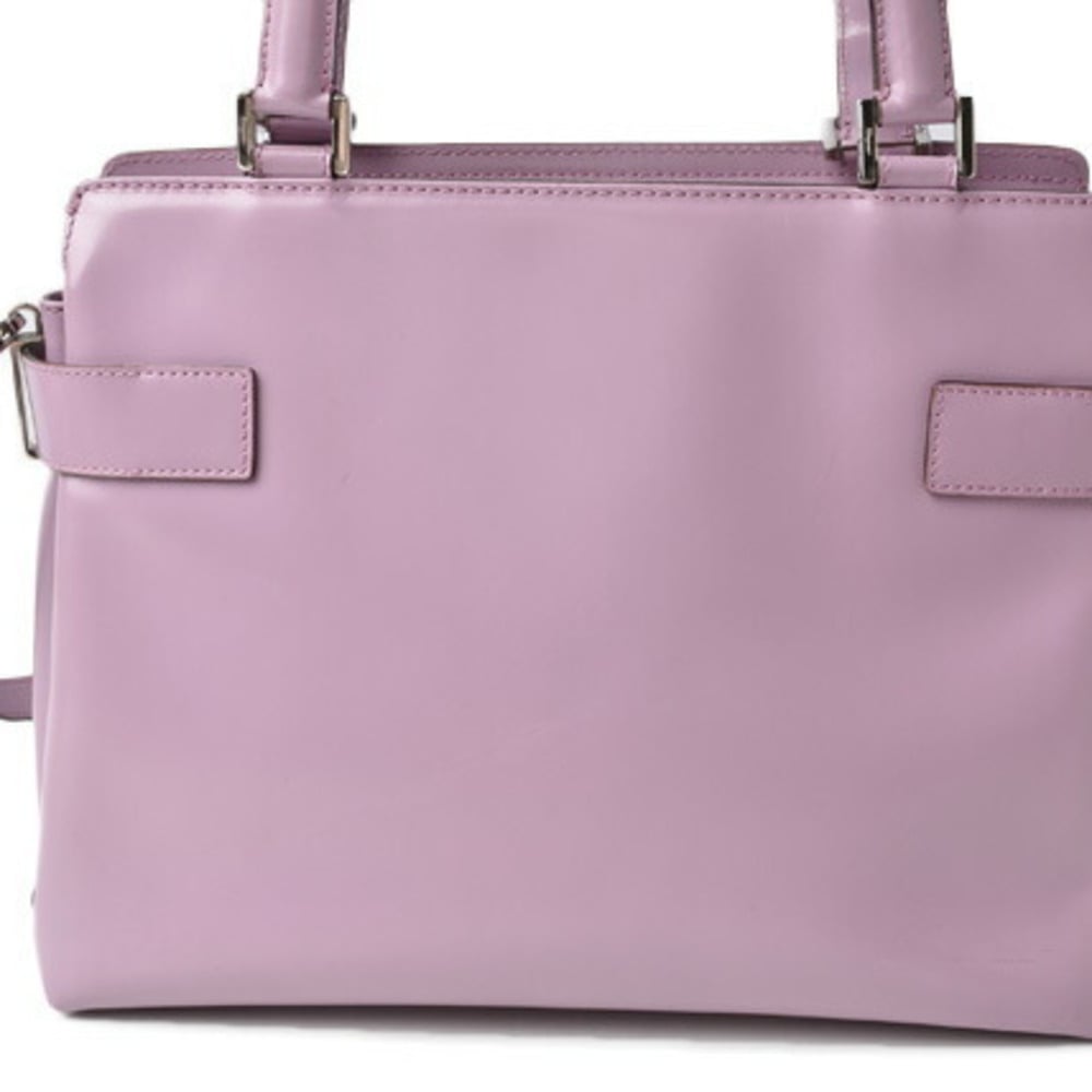 SALVATORE FERRAGAMO Calfskin Quilted Gancini Flap Bag Purple 1212046