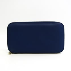 Valextra Women's Leather Long Wallet (bi-fold) Blue