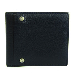 Balenciaga 286089 Men's Leather Bill Wallet (bi-fold) Navy