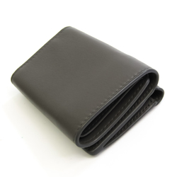 Balenciaga Paper 391446 Unisex Leather Wallet (tri-fold) Gray