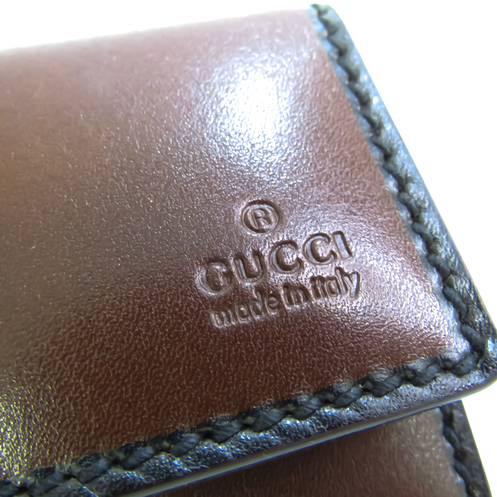 Gucci 108297 Men's Leather Key Case Brown