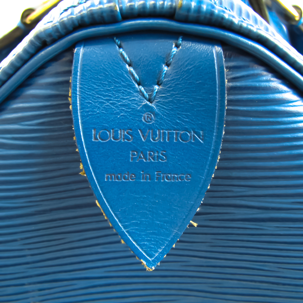 Louis Vuitton Epi Speedy 25 M43015 Women's Handbag Toledo Blue