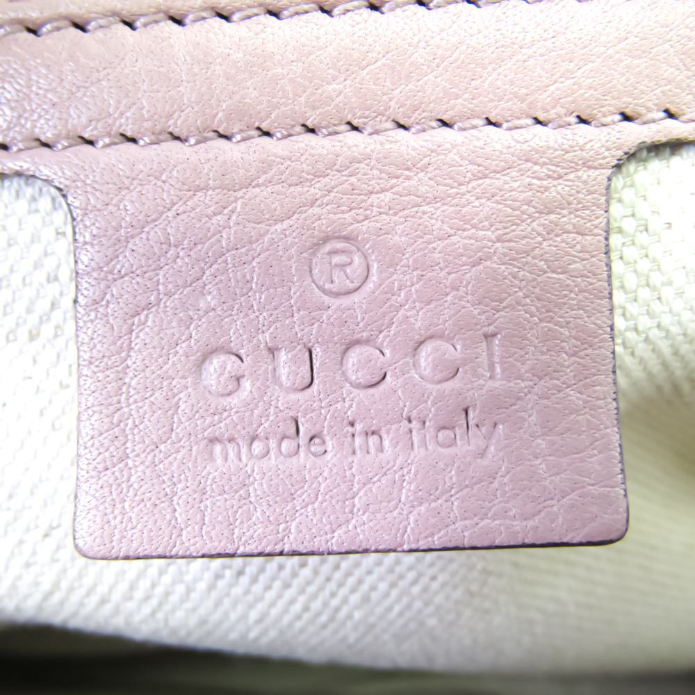 Gucci Bamboo 323660 Women's Leather Handbag,Shoulder Bag Pink