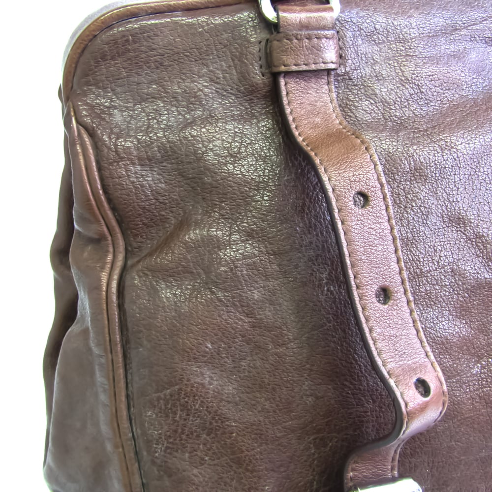 Prada Women's Leather Shoulder Bag,Tote Bag Brown