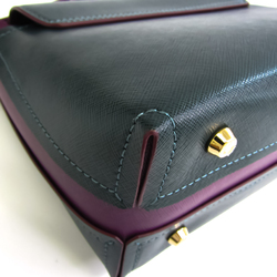 Russet Women's PVC Handbag,Shoulder Bag Dark Green,Purple