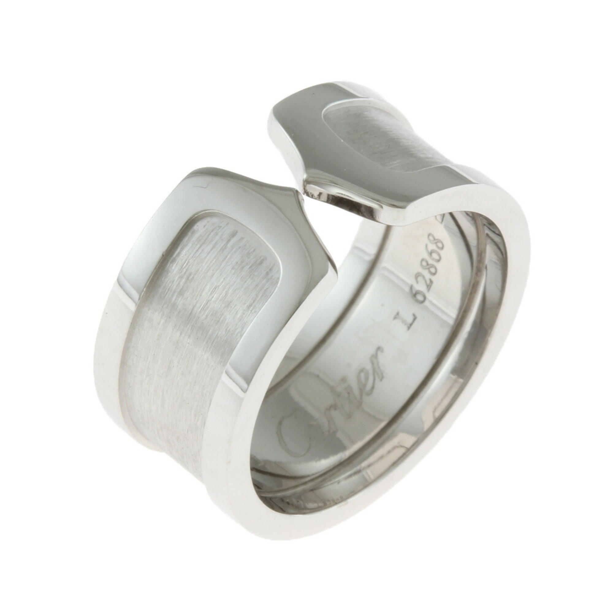 Cartier CARTIER C2 55 Ring No. 14.5 18K K18 White Gold Women s