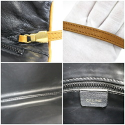 Celine shoulder bag clutch leather black CELINE ladies pochette