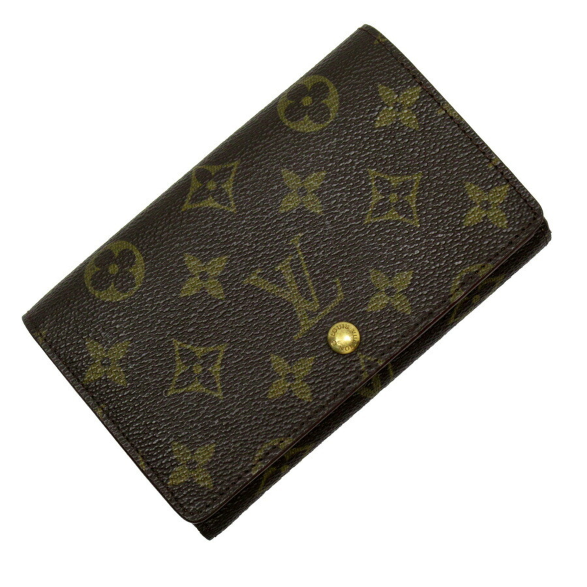 Louis Vuitton Bifold Wallet Monogram Portomone Bie Tresor Canvas M61730