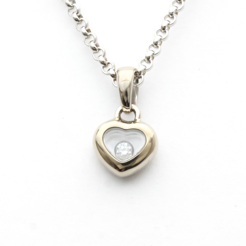 Chopard Happy Diamonds Heart 79/4854 White Gold (18K) Diamond Men,Women Pendant Necklace