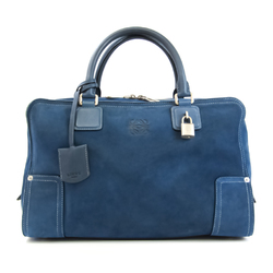 Loewe Amazona 36 366.80.A22 Women's Leather Handbag Blue