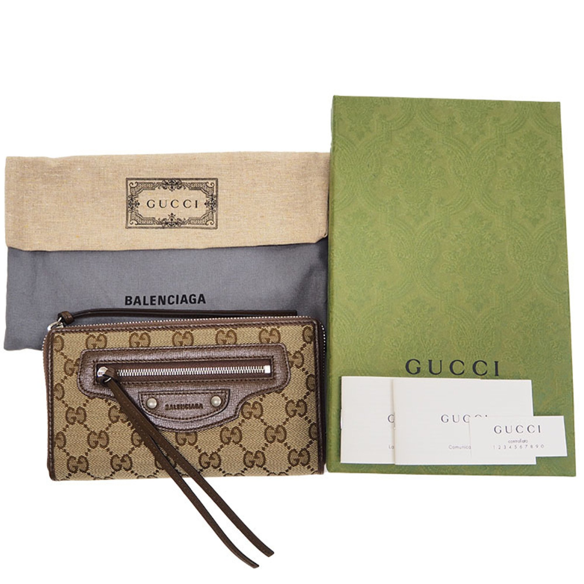 Gucci GUCCI x Balenciaga The Hacker Project Neo Classic Zip Around 681710  Long Wallet Collaboration Ladies | eLADY Globazone