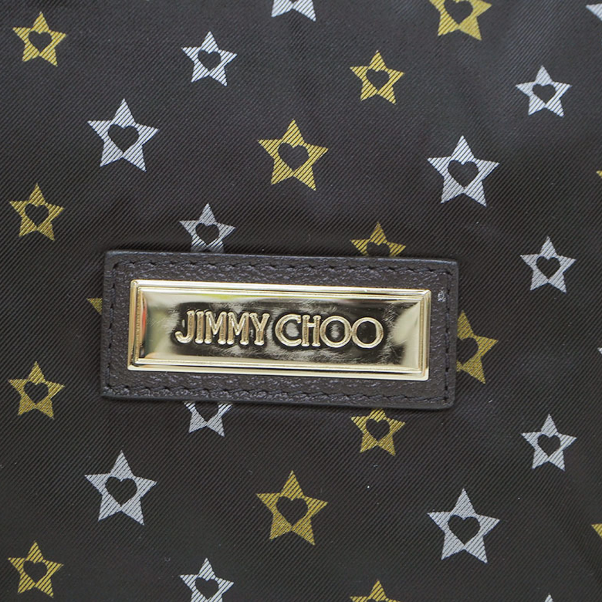 Jimmy Choo JIMMY CHOO Nylon Handbag Black Star Heart Extra Large Tote Bag Ladies