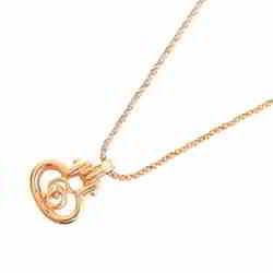 Christian Dior pendant necklace gold metal