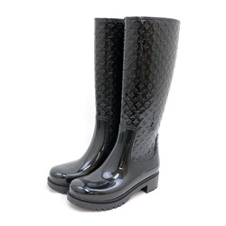 Louis Vuitton Splash Line Monogram Rain Boots Ladies Black 35 Rubber