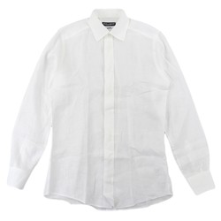Dolce and Gabbana Linen Long Sleeve Shirt Men's White 38