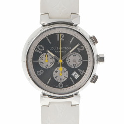 LOUIS VUITTON Louis Vuitton Tambour Chrono Q1120 Men's SS/Rubber Watch Automatic Winding Gray Dial