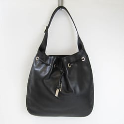 Gucci 001 4030 Women's Leather Shoulder Bag Black