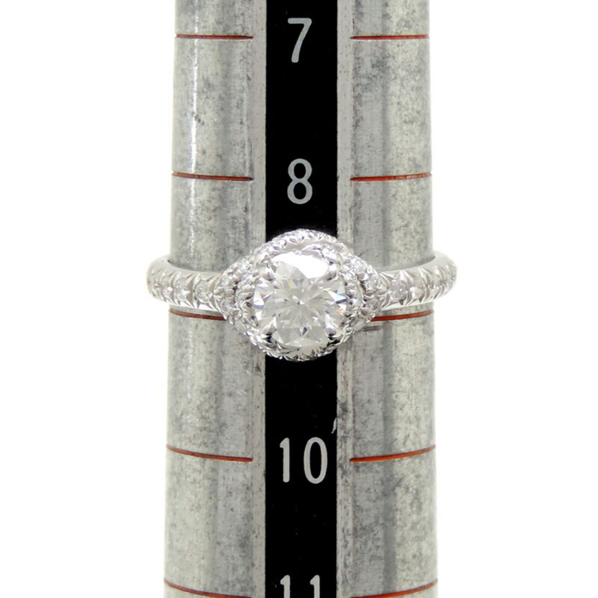 Chaumet Chaumerian d'Amour Solitaire 0.52ct Diamond #49 Ladies Ring J3LGZZ Pt950 Platinum No. 9