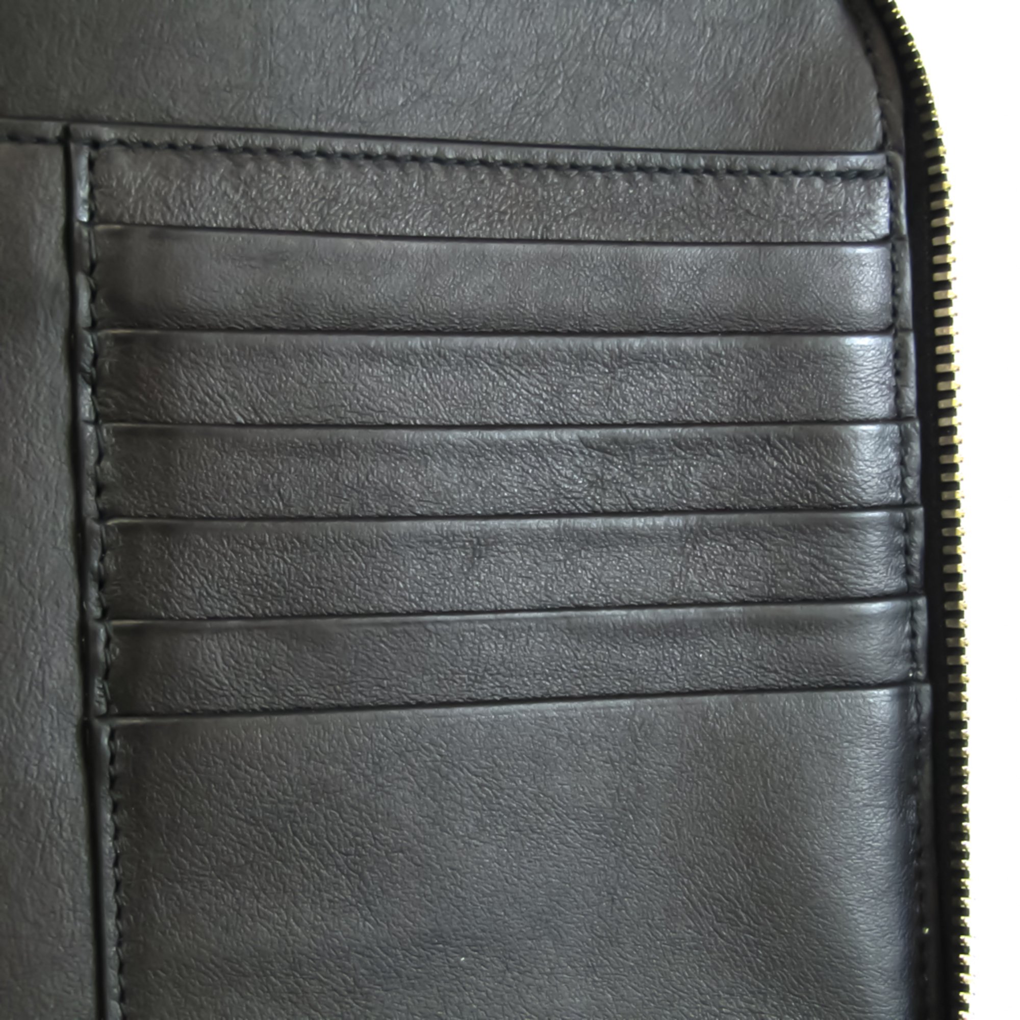 Bottega Veneta Marco Polo Document 580472 VMAW1 Men's Leather Clutch Bag Black